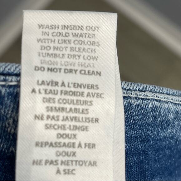 Good American Good Waist Jeans Indigo Distressed Raw Chewed Hem - Picture 8 of 12